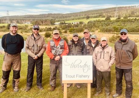 Members of the Eyewater Angling club before starting fishing on Saturday