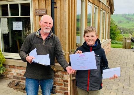 Jack Blakey; the winner of the junior troutmasters fish off