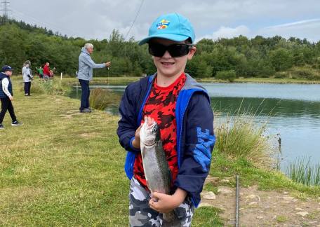 Fred with a nice fish caught using a Klinkhammer