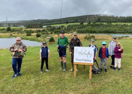 Junior anglers ready for their Fly Fishing session 