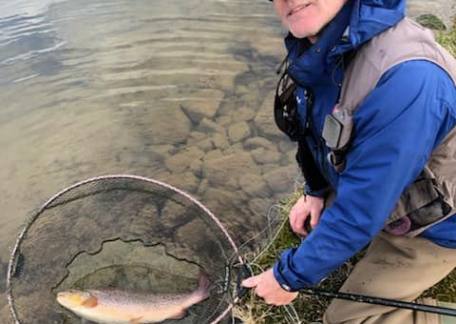 Gary Surtees landed this nice Brownie from Long Crag lake 