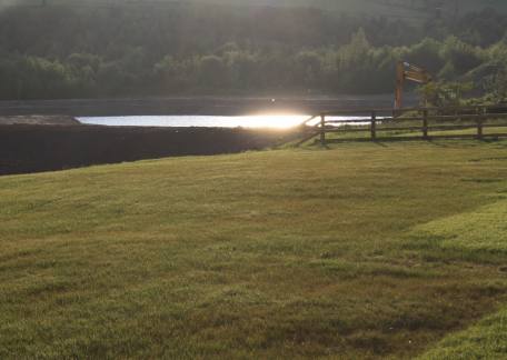 Sunset over Coe Crag lake