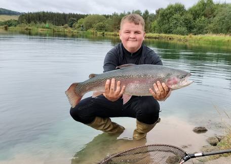 17 Year old, Jack Metcalfe safely returned this 13lb Rainbow to Coe Crag Lake